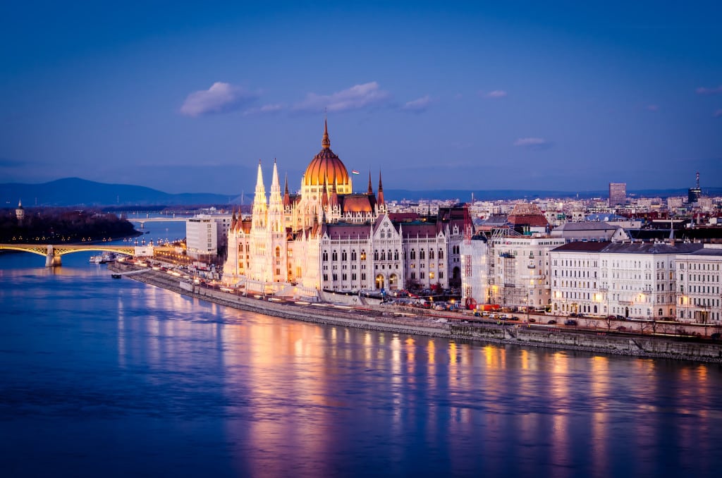 Budapest, Parliament at night